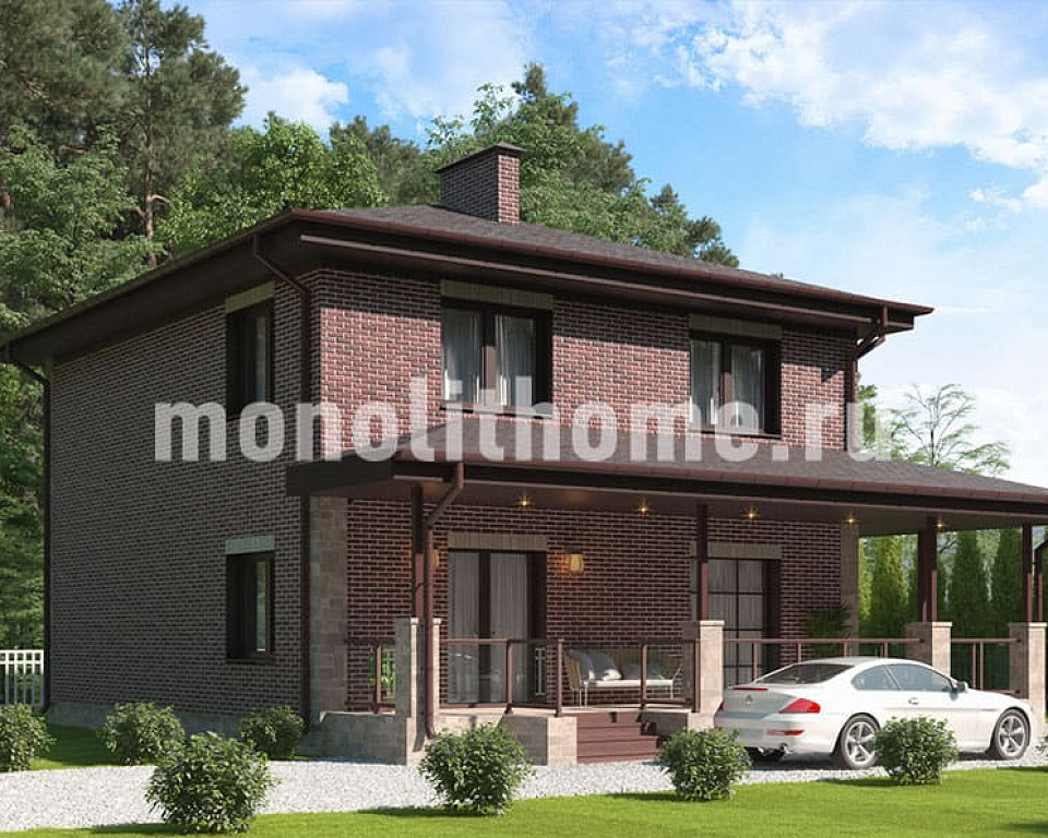 Проект дома из несъемной опалубки Дедал-2 двухэтажный 12х12 – компания ...